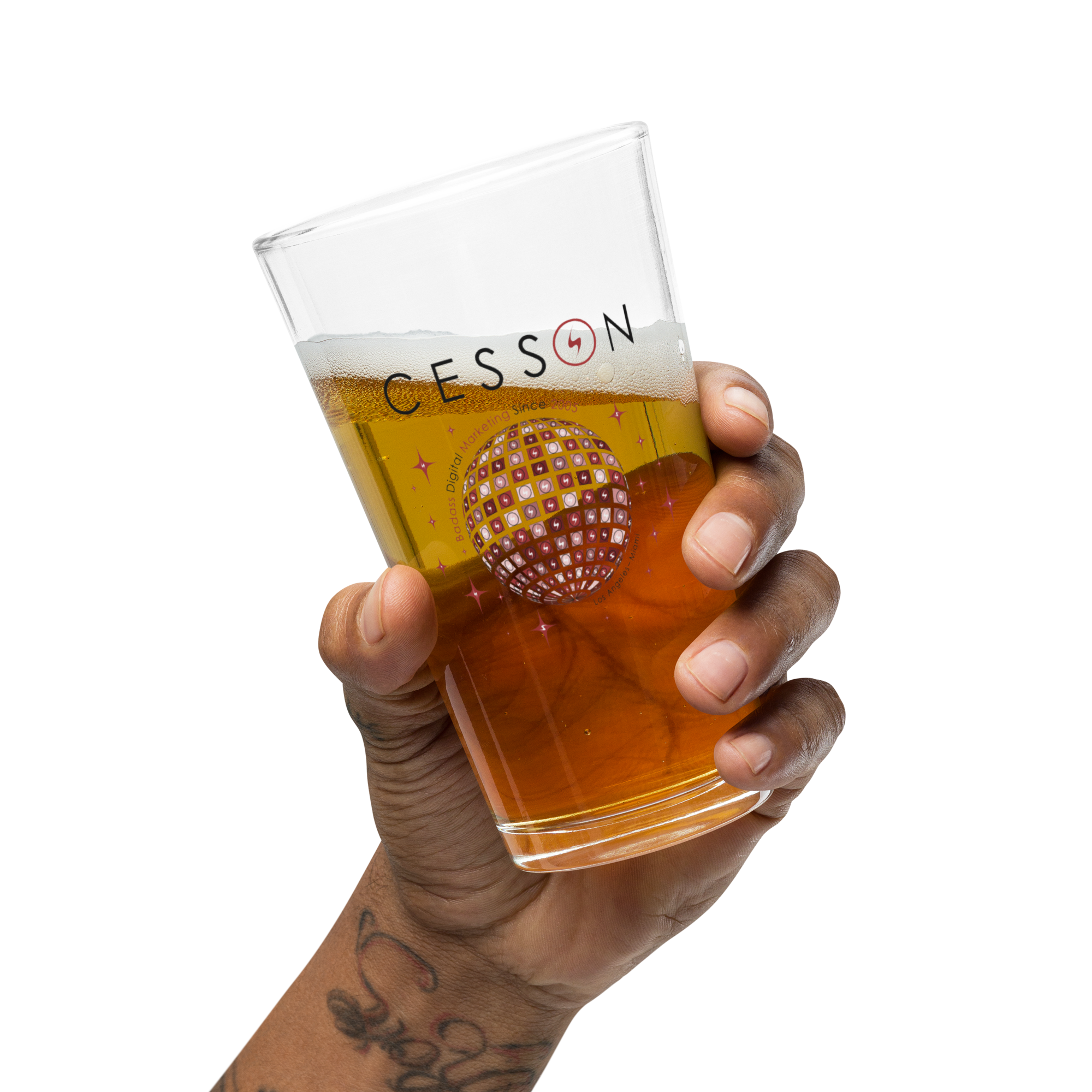 Digital Disco Pint Glass