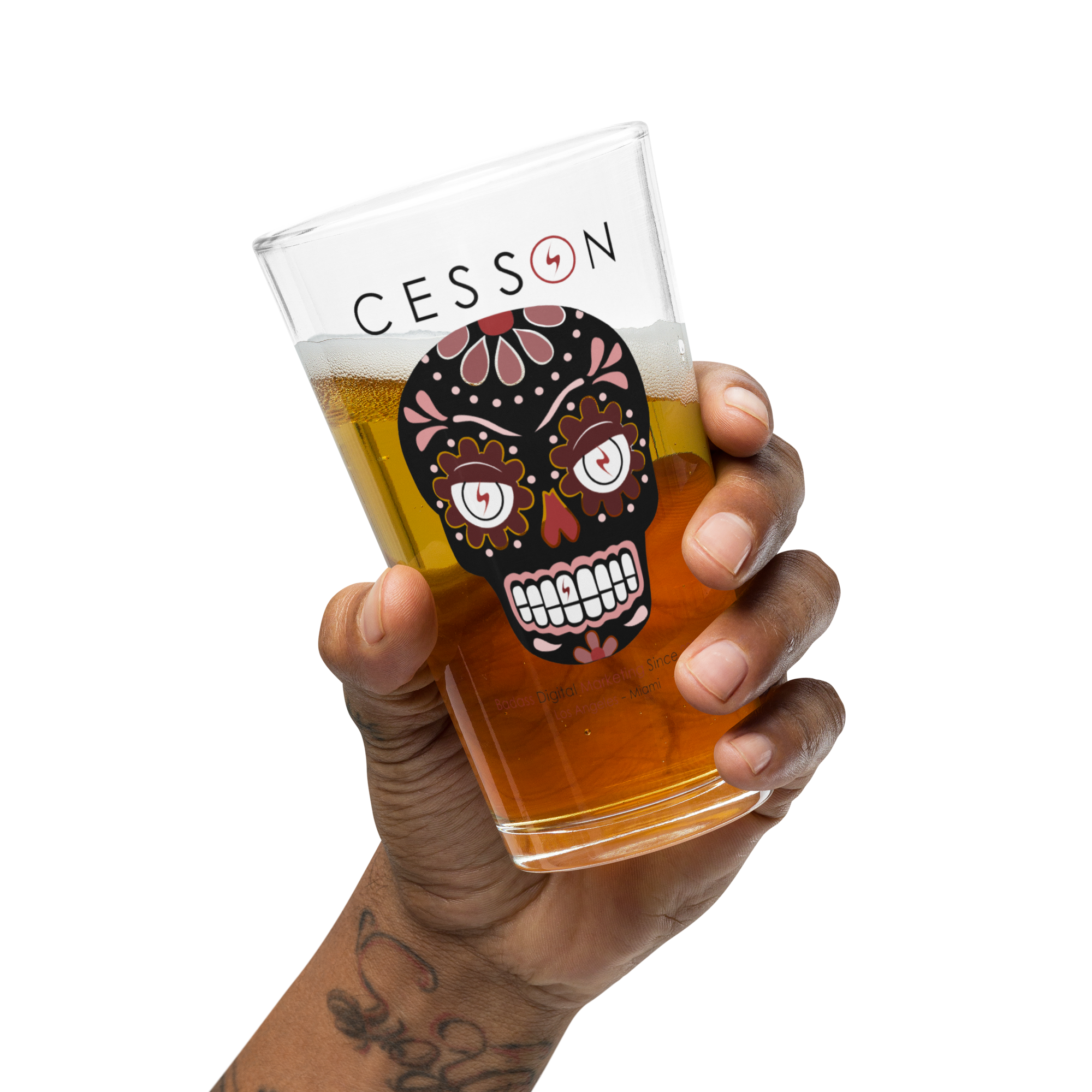Calavera Pint Glass