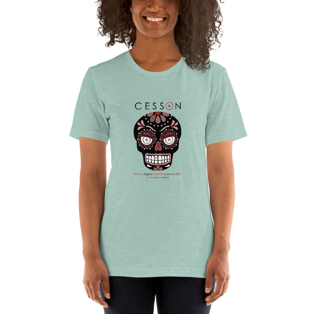 Calavera Skull Shirt Dusty Blue Women