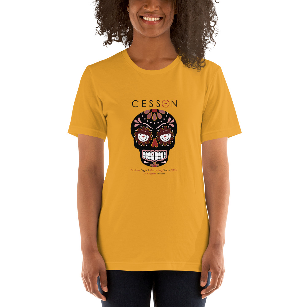 Calavera Skull Shirt Mustard Women