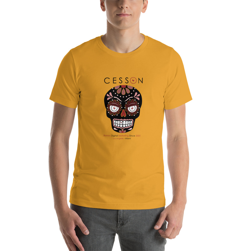 Calavera Skull shirt mustard