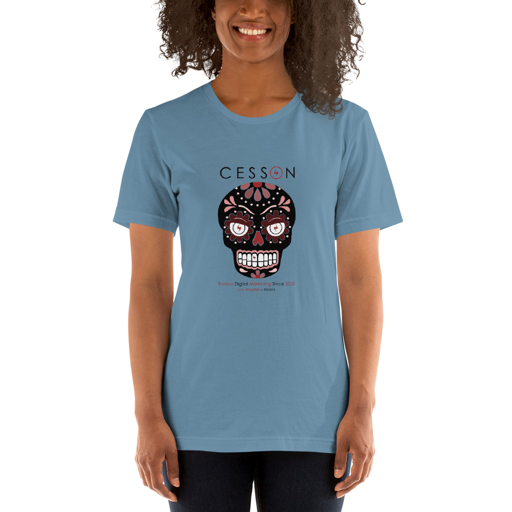 Calavera Skull Shirt Blue Women