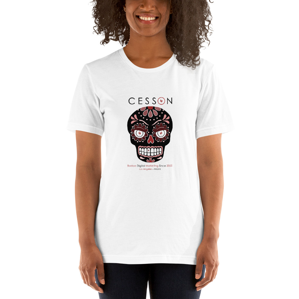 Calavera Skull Shirt White Women
