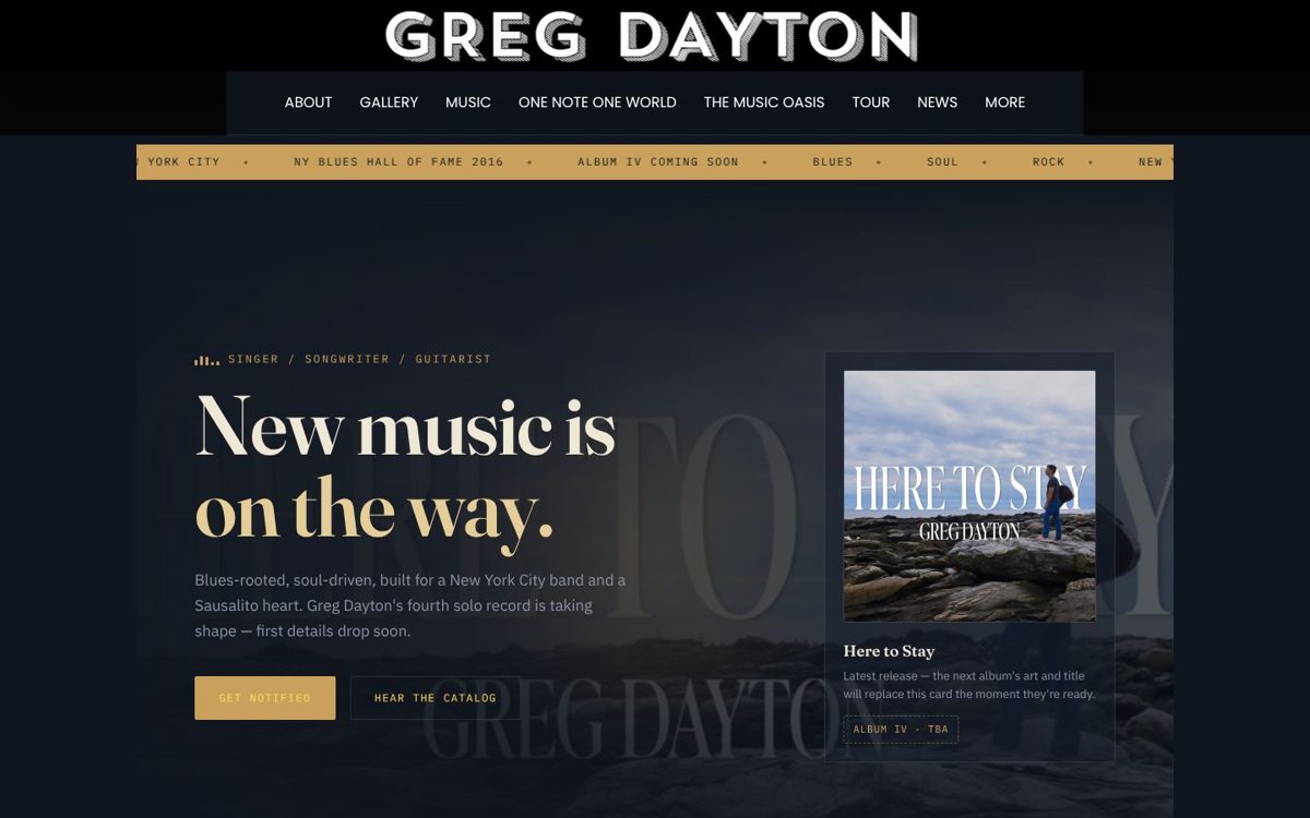 Greg Dayton website, by CESSON