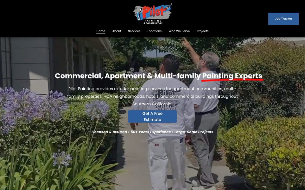 Pilot Painting & Construction website, by CESSON