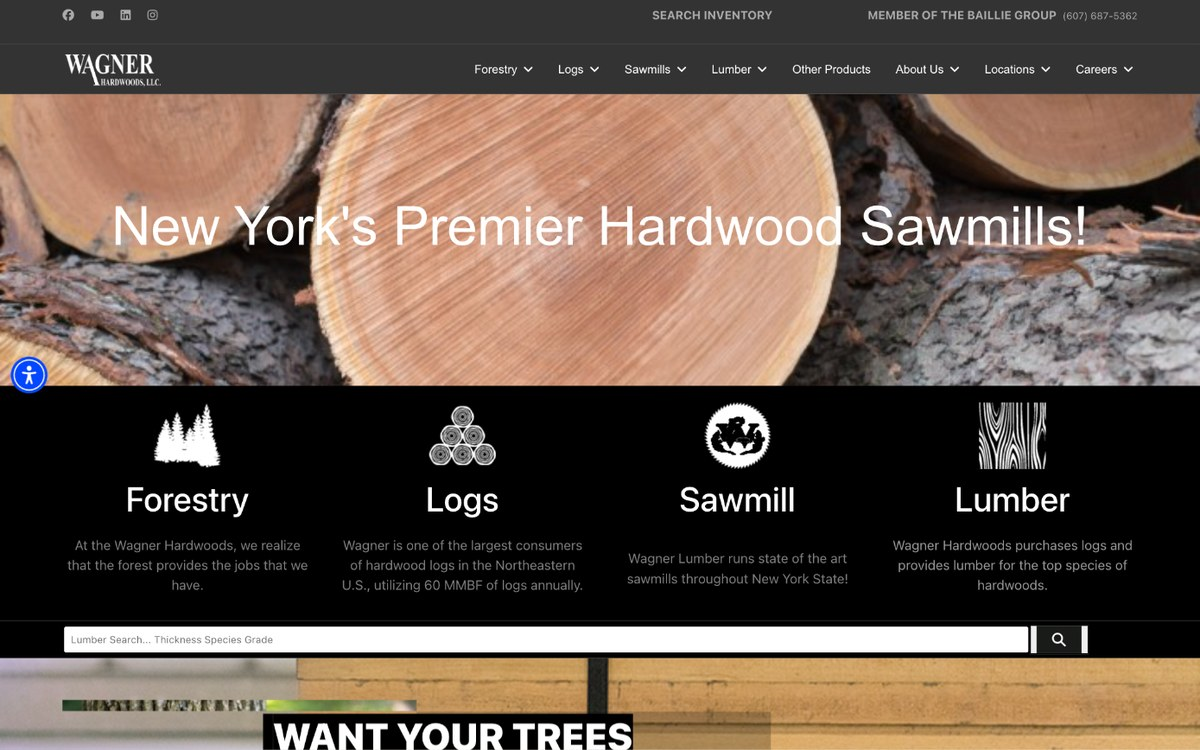 Wagner Lumber website, by CESSON